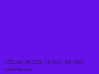 CIELab 36.033,74.005,-89.066 Color Image