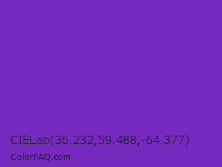 CIELab 36.232,59.488,-64.377 Color Image