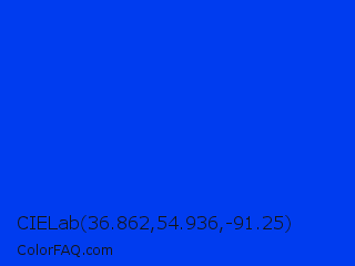 CIELab 36.862,54.936,-91.25 Color Image