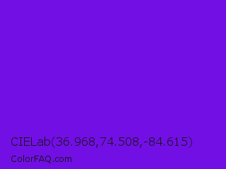 CIELab 36.968,74.508,-84.615 Color Image