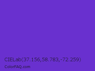 CIELab 37.156,58.783,-72.259 Color Image