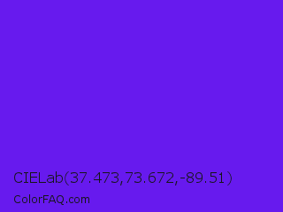 CIELab 37.473,73.672,-89.51 Color Image