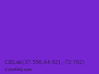 CIELab 37.556,64.921,-72.702 Color Image