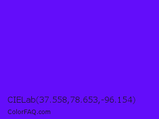 CIELab 37.558,78.653,-96.154 Color Image
