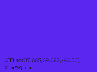 CIELab 37.665,69.682,-90.36 Color Image