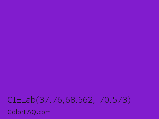 CIELab 37.76,68.662,-70.573 Color Image