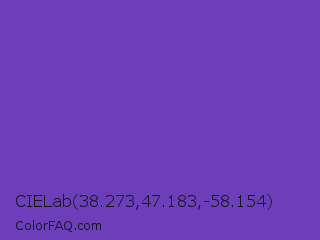 CIELab 38.273,47.183,-58.154 Color Image