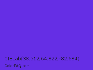 CIELab 38.512,64.822,-82.684 Color Image