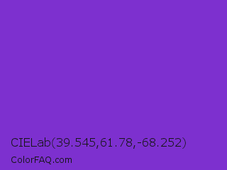 CIELab 39.545,61.78,-68.252 Color Image