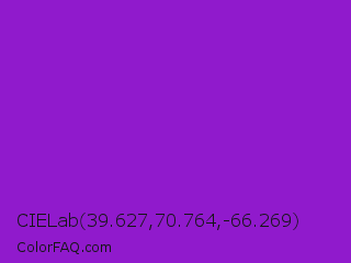 CIELab 39.627,70.764,-66.269 Color Image