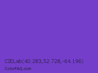CIELab 40.283,52.728,-64.196 Color Image