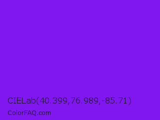 CIELab 40.399,76.989,-85.71 Color Image