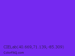 CIELab 40.669,71.139,-85.309 Color Image