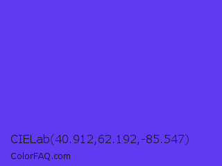 CIELab 40.912,62.192,-85.547 Color Image