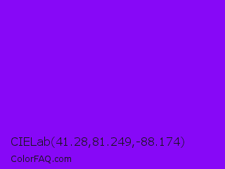 CIELab 41.28,81.249,-88.174 Color Image