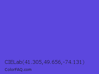 CIELab 41.305,49.656,-74.131 Color Image