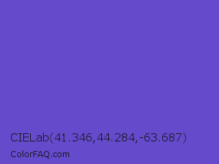 CIELab 41.346,44.284,-63.687 Color Image