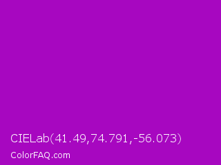 CIELab 41.49,74.791,-56.073 Color Image