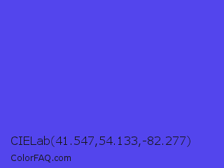 CIELab 41.547,54.133,-82.277 Color Image