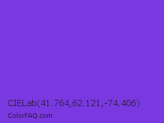 CIELab 41.764,62.121,-74.406 Color Image