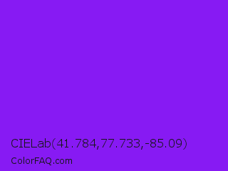 CIELab 41.784,77.733,-85.09 Color Image