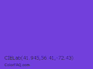 CIELab 41.945,56.41,-72.43 Color Image