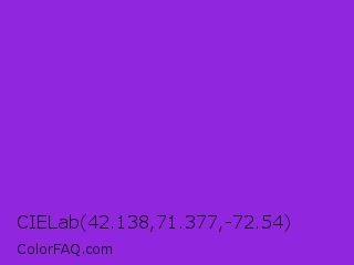 CIELab 42.138,71.377,-72.54 Color Image