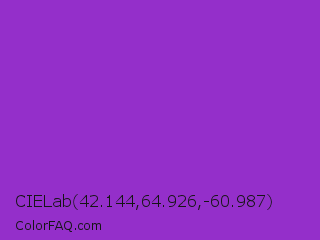 CIELab 42.144,64.926,-60.987 Color Image