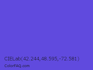 CIELab 42.244,48.595,-72.581 Color Image