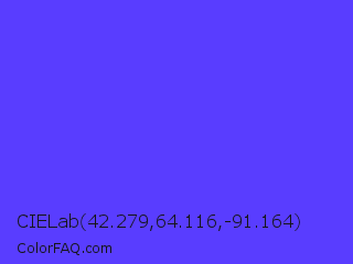 CIELab 42.279,64.116,-91.164 Color Image