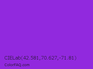 CIELab 42.581,70.627,-71.81 Color Image