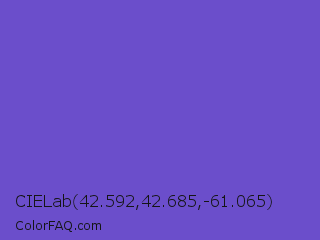 CIELab 42.592,42.685,-61.065 Color Image