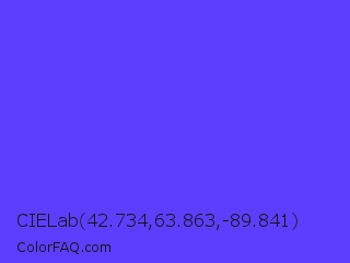 CIELab 42.734,63.863,-89.841 Color Image