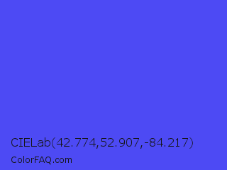 CIELab 42.774,52.907,-84.217 Color Image