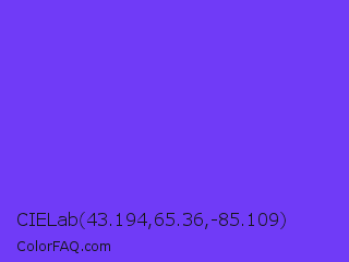 CIELab 43.194,65.36,-85.109 Color Image