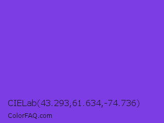 CIELab 43.293,61.634,-74.736 Color Image
