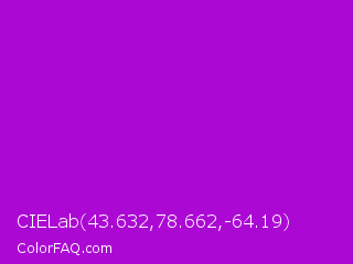 CIELab 43.632,78.662,-64.19 Color Image