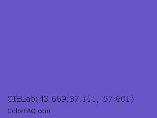 CIELab 43.669,37.111,-57.601 Color Image