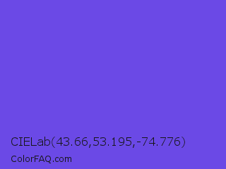 CIELab 43.66,53.195,-74.776 Color Image