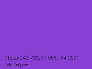 CIELab 43.733,57.988,-64.253 Color Image