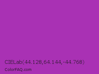 CIELab 44.128,64.144,-44.768 Color Image