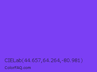 CIELab 44.657,64.264,-80.981 Color Image