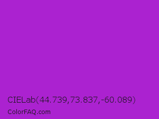 CIELab 44.739,73.837,-60.089 Color Image