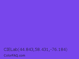 CIELab 44.843,58.431,-76.184 Color Image