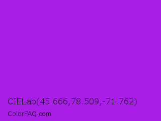 CIELab 45.666,78.509,-71.762 Color Image