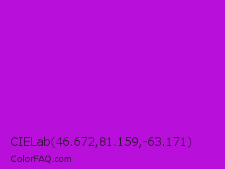 CIELab 46.672,81.159,-63.171 Color Image