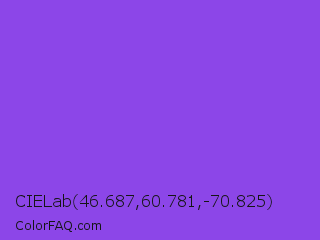 CIELab 46.687,60.781,-70.825 Color Image