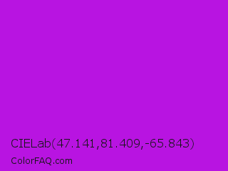 CIELab 47.141,81.409,-65.843 Color Image