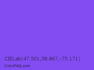 CIELab 47.501,58.867,-75.171 Color Image