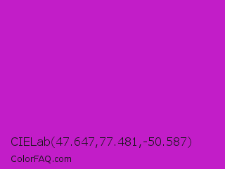 CIELab 47.647,77.481,-50.587 Color Image
